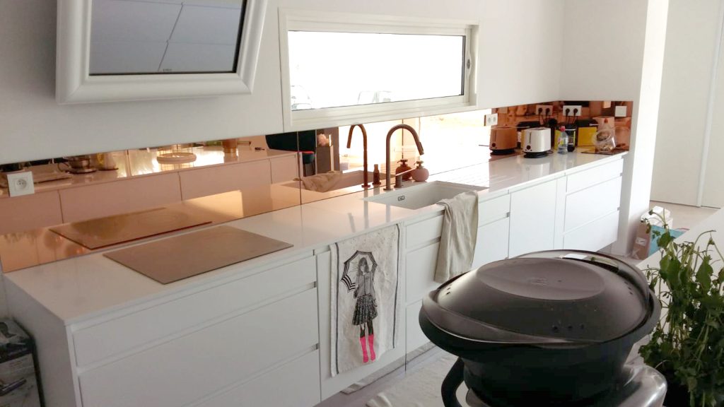 crédences en verre, cuisine, sur-mesure, design,