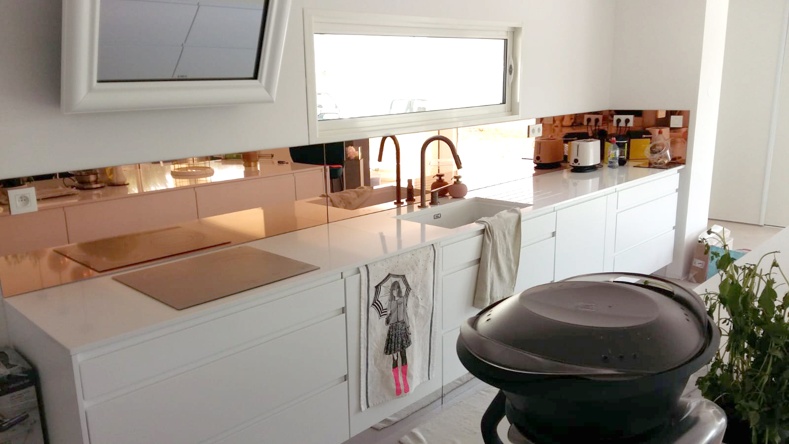 crédences en verre, cuisine, sur-mesure, design,