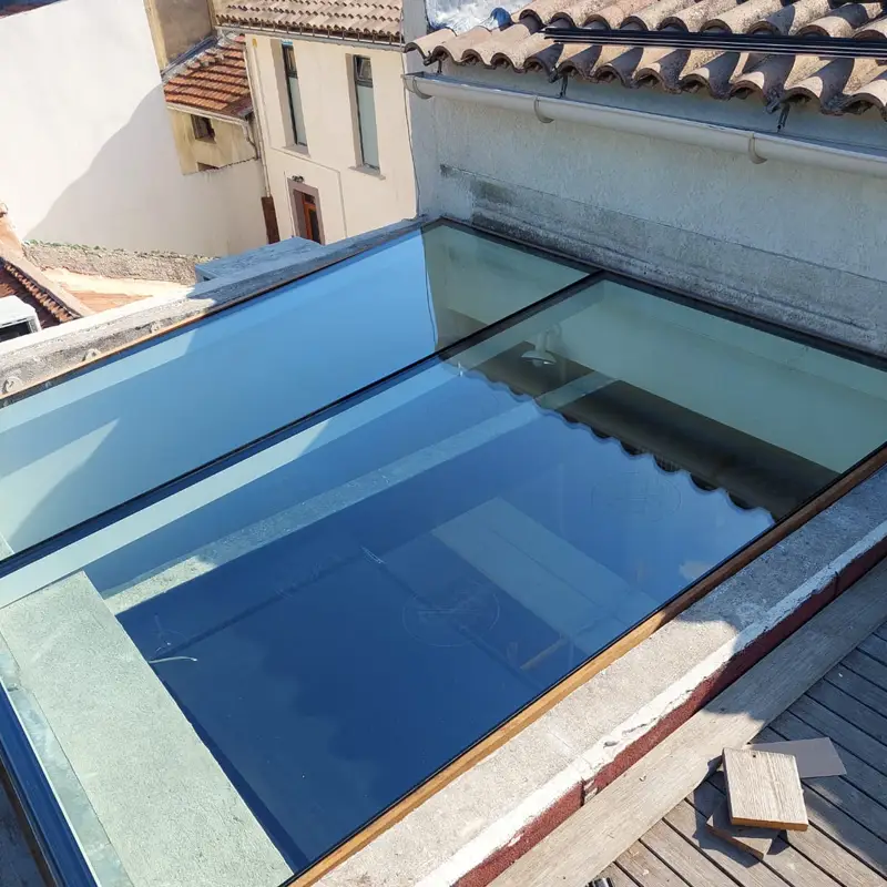 remplacement toiture verre sur mesure sécurité